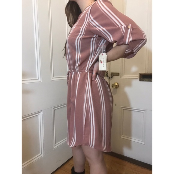 STELLA TWEED STRIPED DRESS (SIZE MEDIUM) - Picture 7 of 8